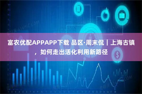 富农优配APPAPP下载 品区·周末侃｜上海古镇，如何走出活化利用新路径